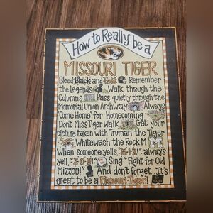 Missouri Tiger Wall Decor - Black and Gold